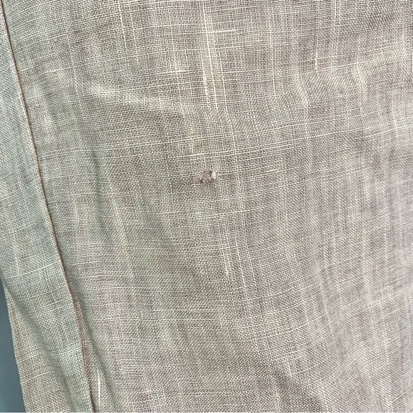 ENZA COSTA French Linen Jumpsuit Sz 0 Tan Sleeveless Neutral Casual - Picture 7 of 12